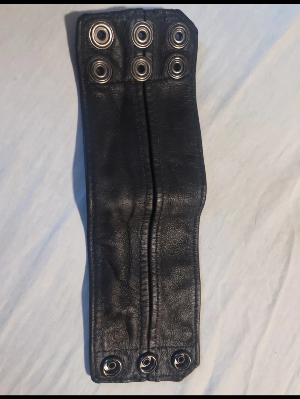 Vintage 1970's Leather Disco Armband Secret Hidden Wallet Compartment